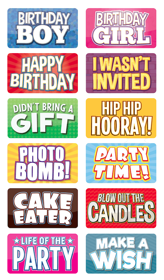 Birthday Themed Props