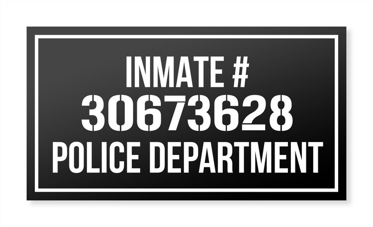 Photo Booth Prop Signs for Jail Inmate