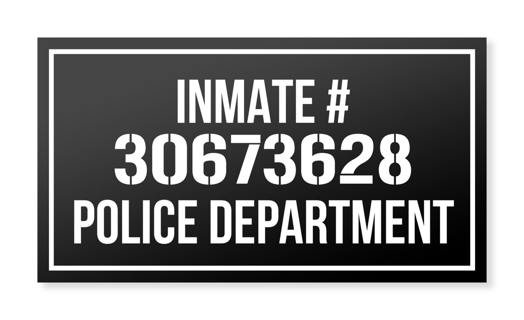 Photo Booth Prop Signs for Jail Inmate