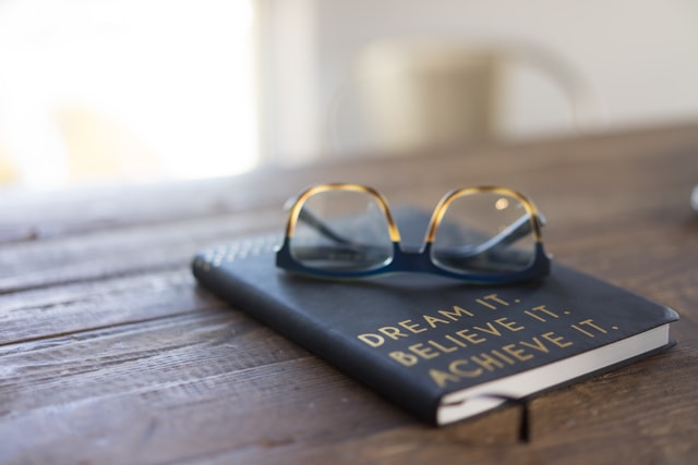Eyeglasses on Top of a Motivational Book | King Props