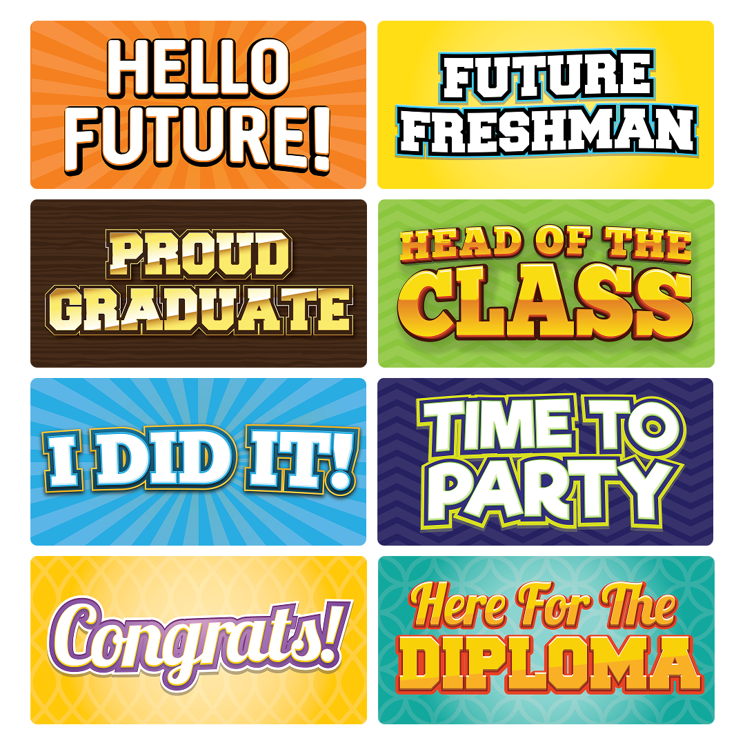 Graduation Photo Booth Props Set