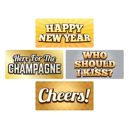 New Year's Eve Photo Booth Props Set - complete prop set display by King Props