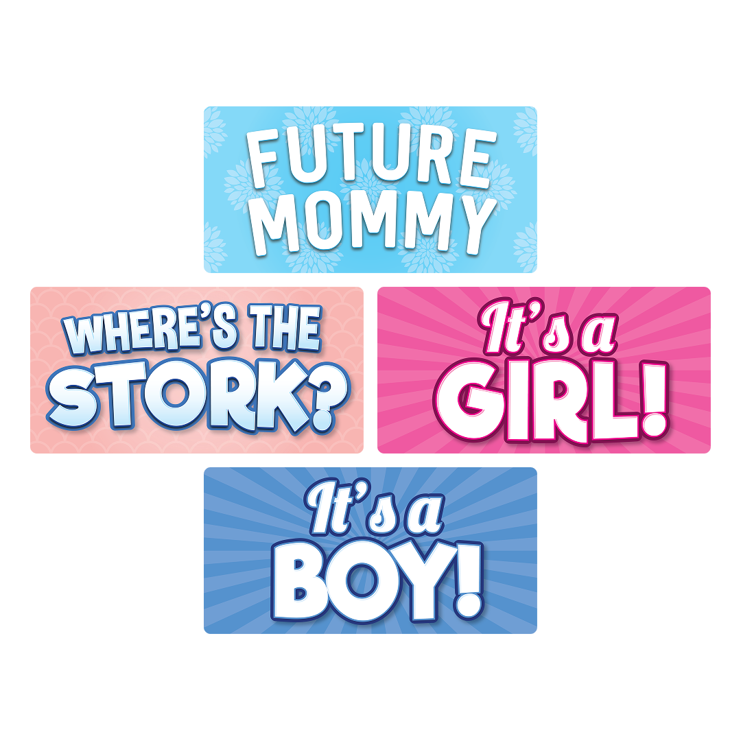 Baby Shower Photo Booth Props Set - complete prop set display by King Props