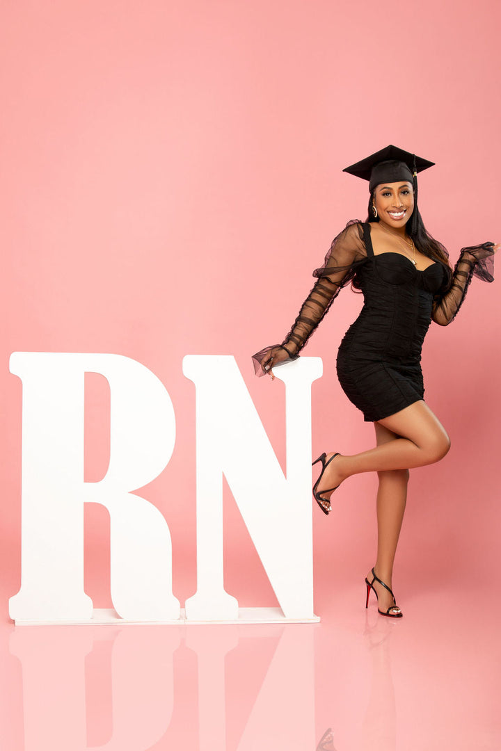36 Inch Wooden RN Nurse Graduation Photo Props | "Came Quickly!"