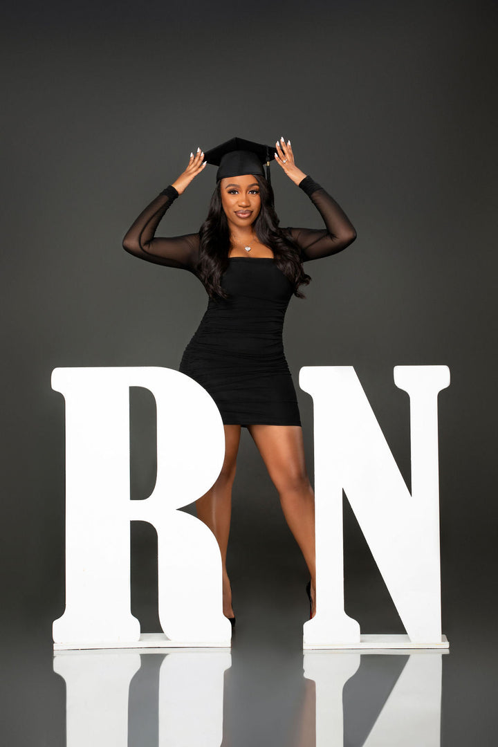 36 Inch Wooden RN Nurse Graduation Photo Props | "Came Quickly!"