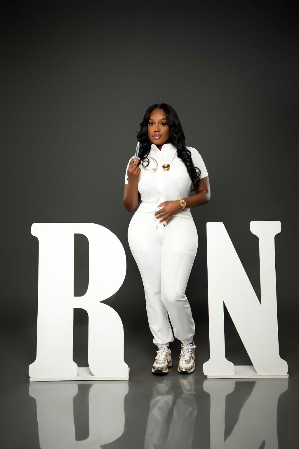 36 Inch Wooden RN Nurse Graduation Photo Props | "Came Quickly!"