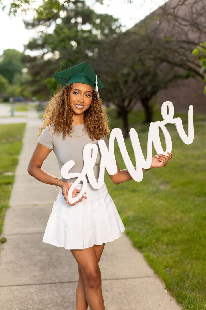 36 Inch Wooden Senior Photo Prop Sign "I&