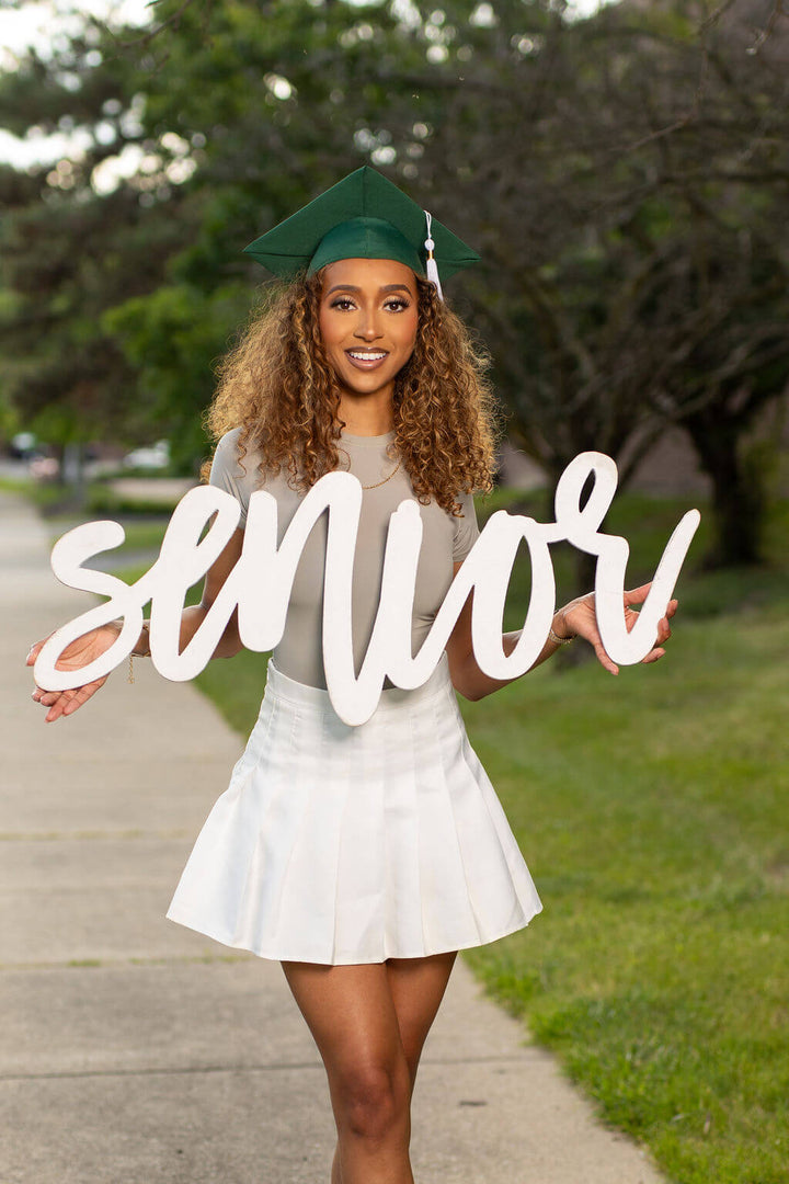 36 Inch Wooden Senior Photo Prop Sign "I&
