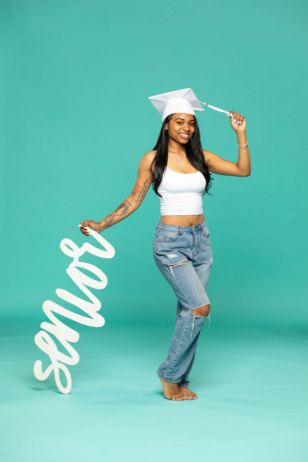 36 Inch Wooden Senior Photo Prop Sign "I&