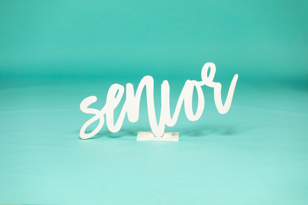 36 Inch Wooden Senior Photo Prop Sign "I&
