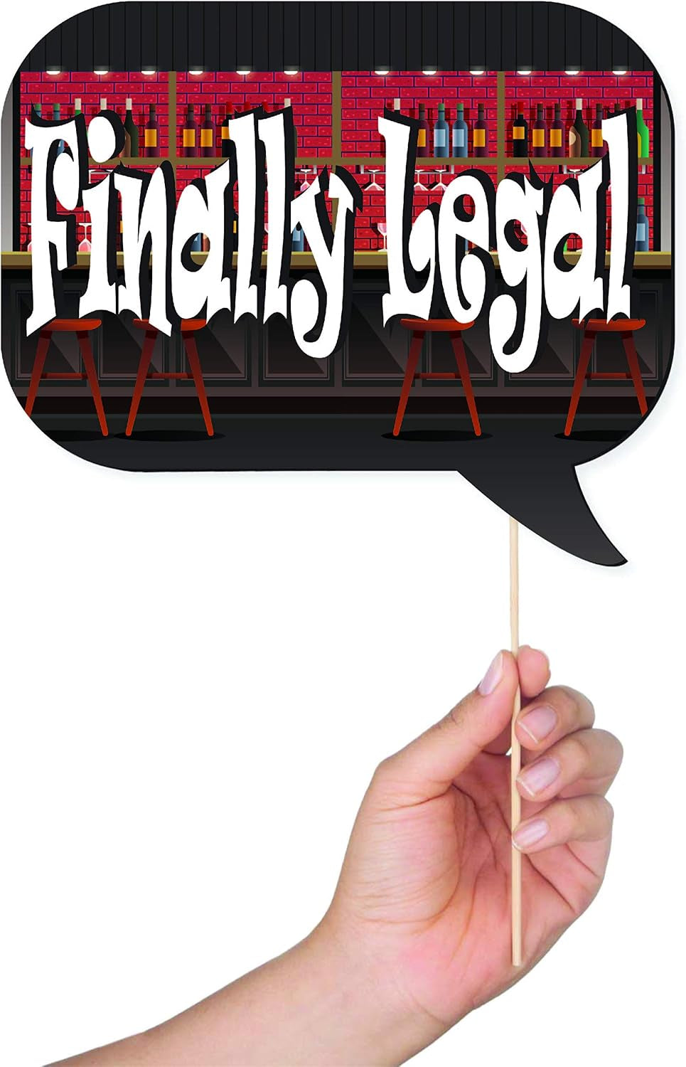 21St Birthday Photo Booth Props - 41-Pc Photo Booth Kit with 8 X 10-Inch Sign, 60 Adhesive Pads, 45 Sticks - Photo Booth 21St Birthday Props - 21St Photo Booth Props