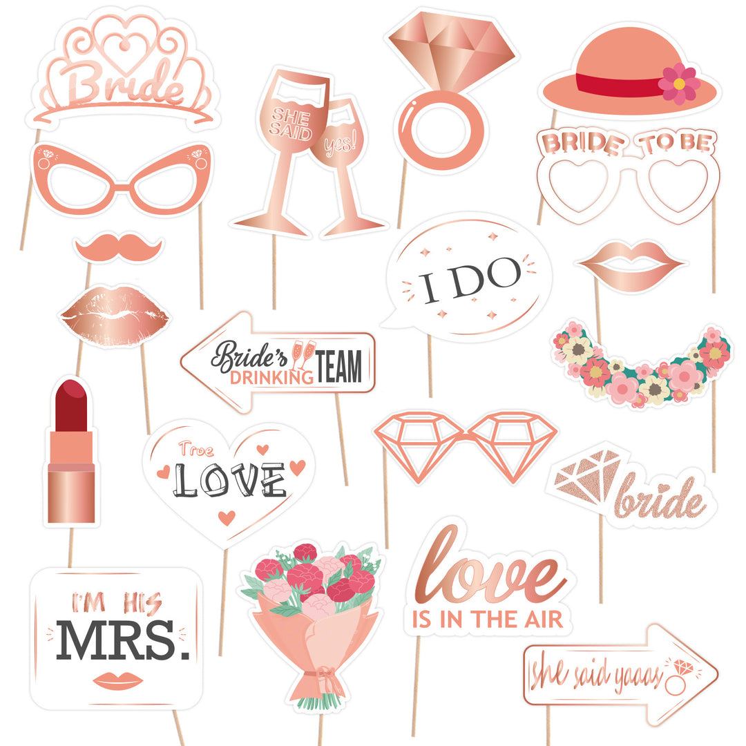 Photography props for wedding, bridal and bachelor party celebrations