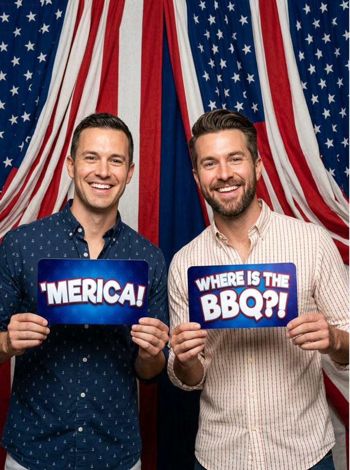 4th of July Photo Booth Props Set