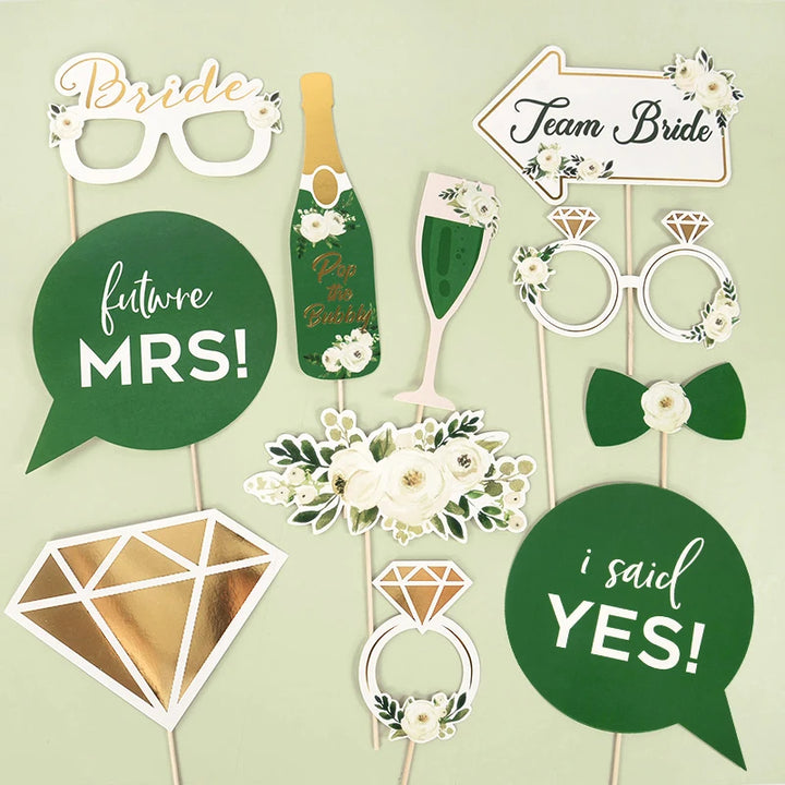 Wedding Party Handheld Photo Props Western Cowgirl Photo Booth Prop DIY Mask Glasses for Bachelorette Wedding Party Decoration