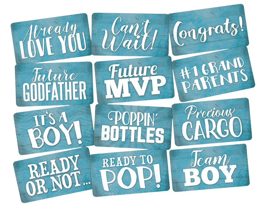 It's a Boy Photo Booth Props Set – 6pc - complete prop set display by King Props