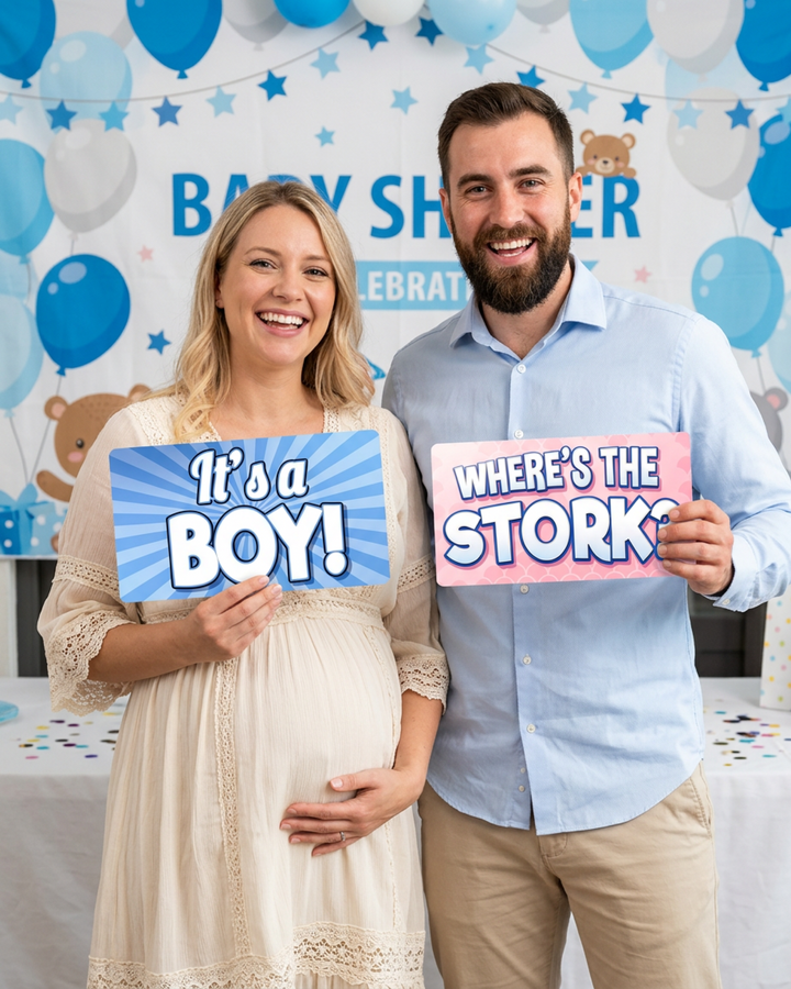 Baby Shower Photo Booth Props Set