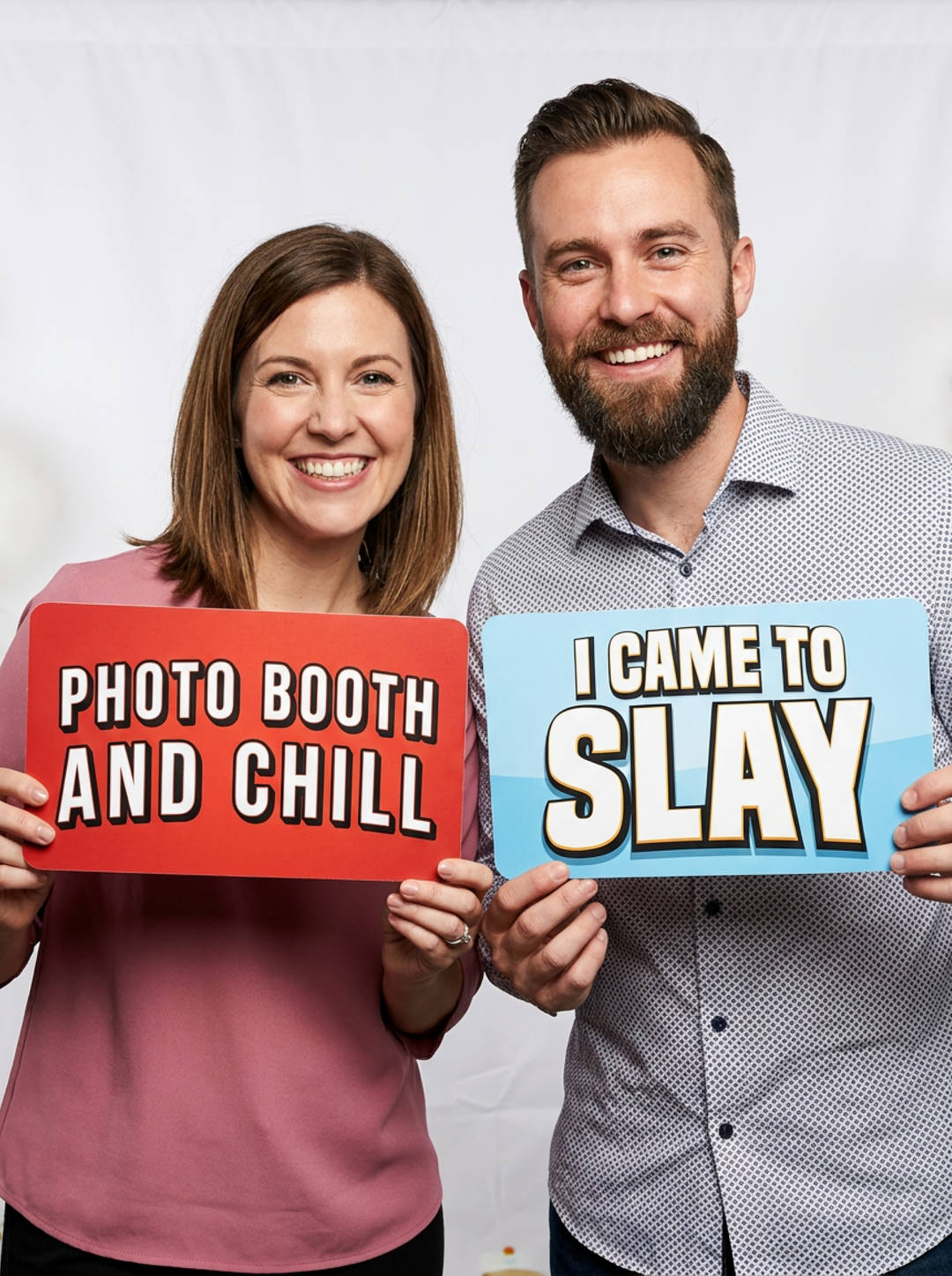Funny Party Photo Booth Props – 6 PVC Signs