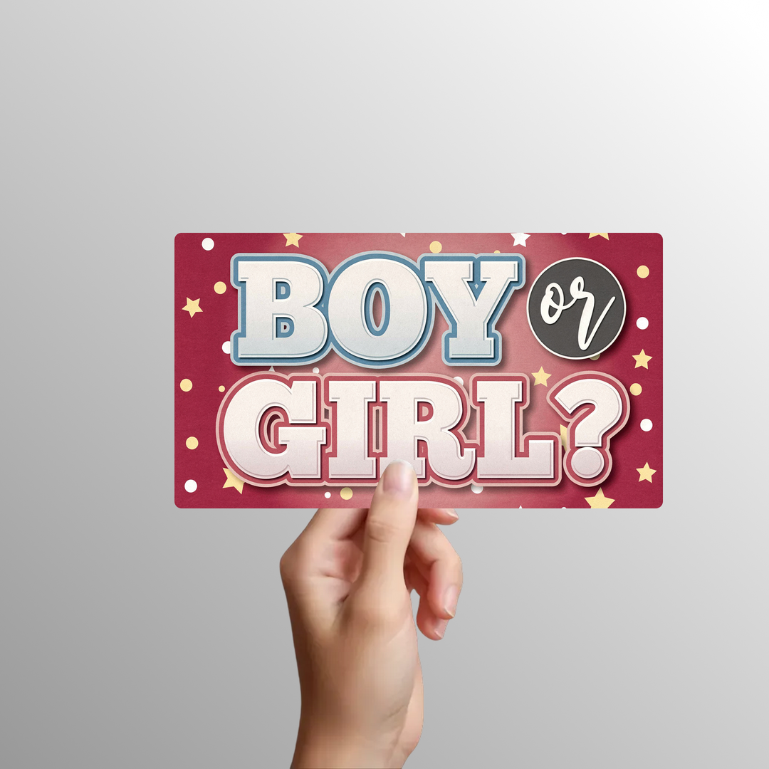 Gender Reveal Photo Booth Props Set – 12 Signs