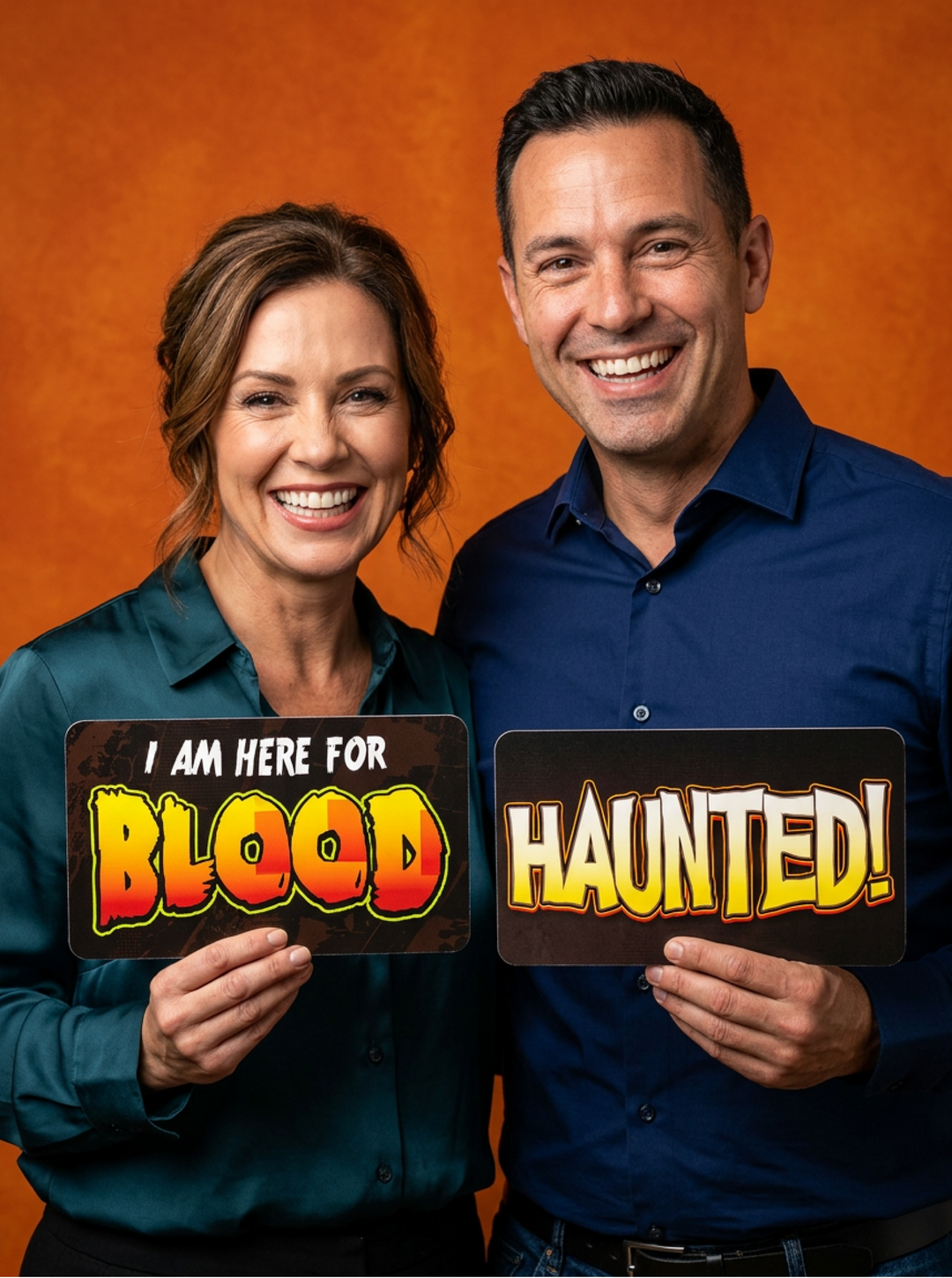 Halloween Photo Booth Props Set – Spooky Party Signs