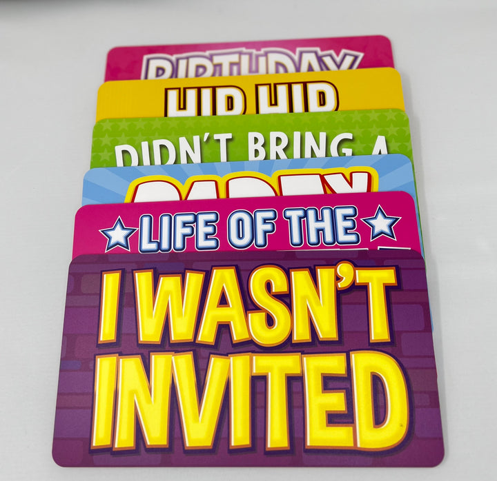 Birthday Photo Booth Props Set – 6pc - props size comparison by King Props