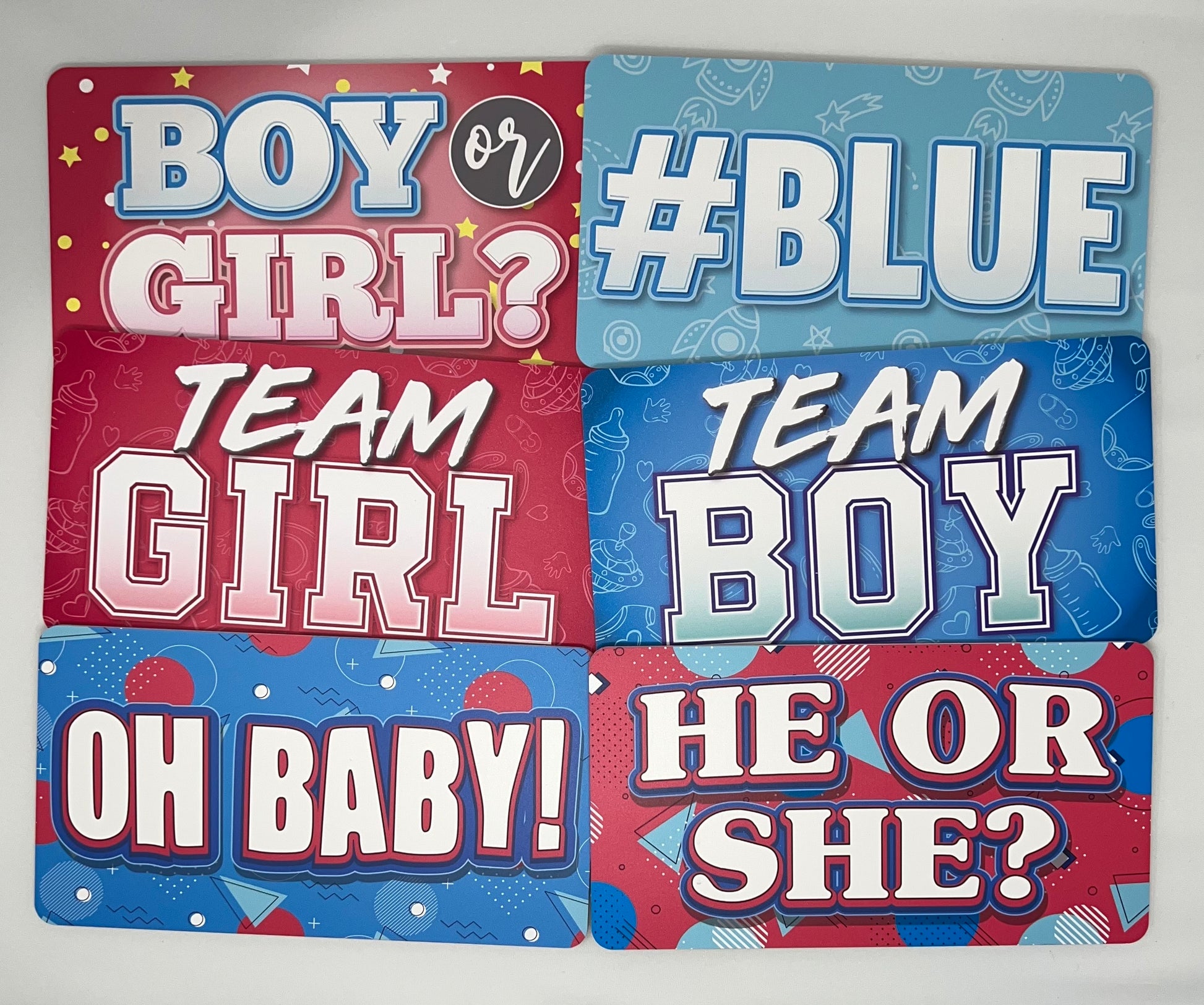 Gender Reveal Prop Set