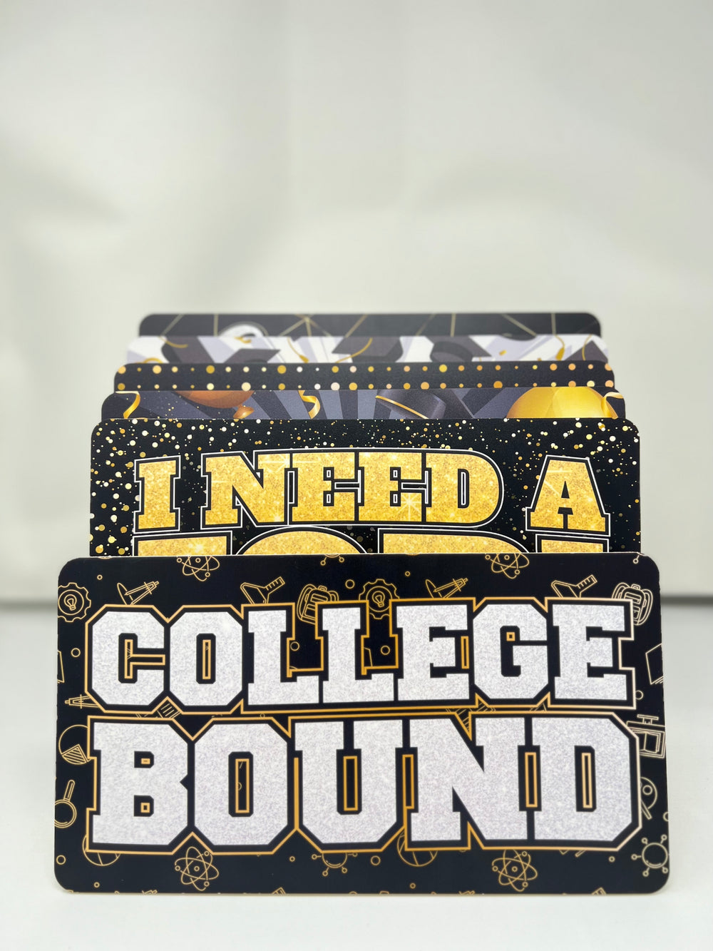 Graduation Photo Booth Props – Double-Sided PVC Signs - props in use at event by King Props