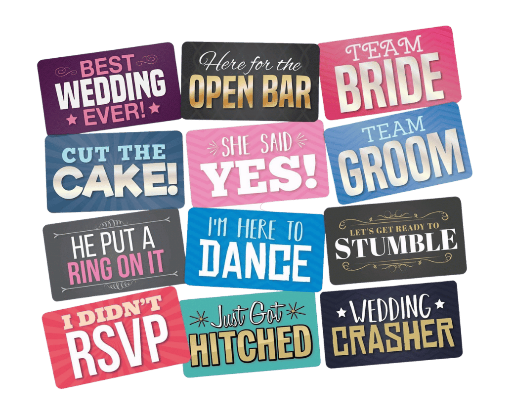 Wedding Photo Booth Props