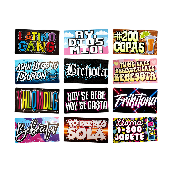 Reggaeton Photo Booth Props – 6pc Music PVC