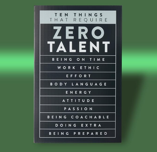 Zero Talent Motivational Wall Art – Canvas Print - wall art packaging by King Props