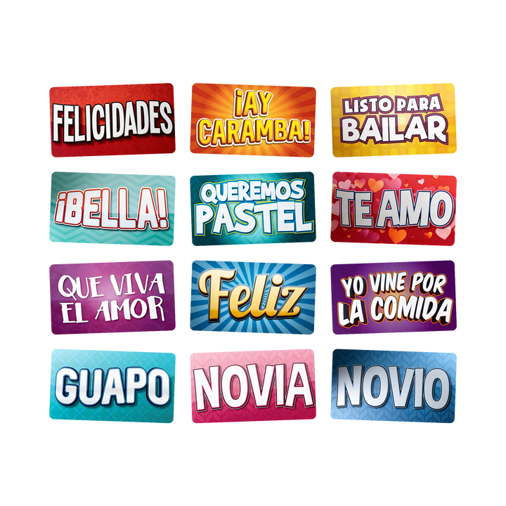 Spanish Fiesta Photo Booth Props – 6pc PVC