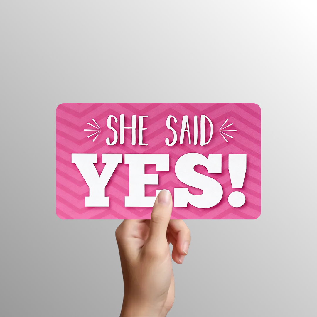 Wedding Photo Booth Props - 6 Double-Sided PVC Signs