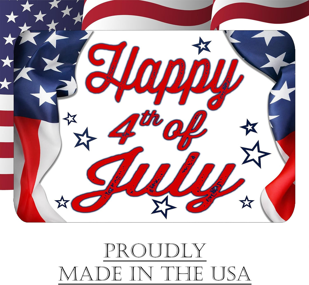 Large 4Th of July Yard Sign Home Decor Lawn Decoration with Stakes Independence Day Fourth of July USA Flag 17X13 Inches (Flag)