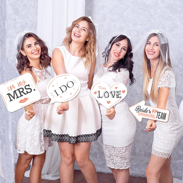 Photography props for wedding, bridal and bachelor party celebrations