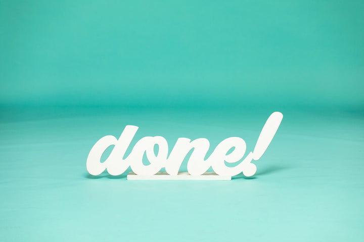 Giant 3-Foot Wood "Done!" Graduation Photo Prop | "Love this piece!"