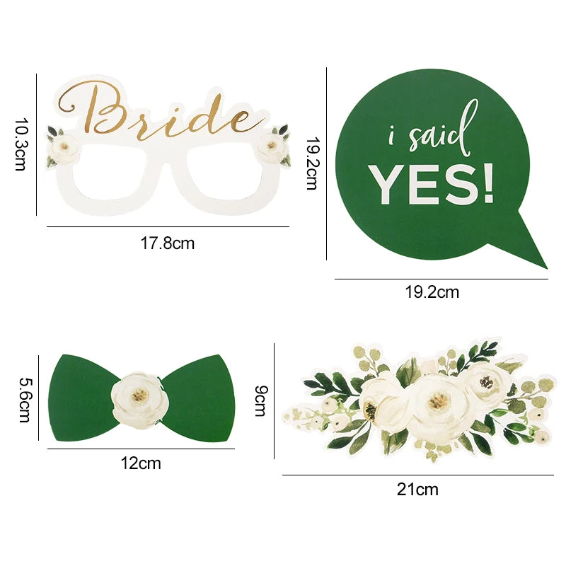 Wedding Party Handheld Photo Props Western Cowgirl Photo Booth Prop DIY Mask Glasses for Bachelorette Wedding Party Decoration