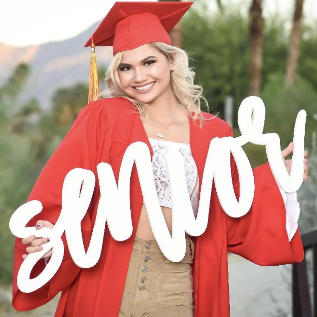 36 Inch Wooden Senior Photo Prop Sign "I&
