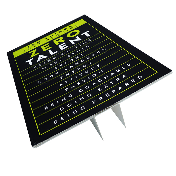 Green Motivational Wall Art – Hard Work Sign - wall art packaging by King Props