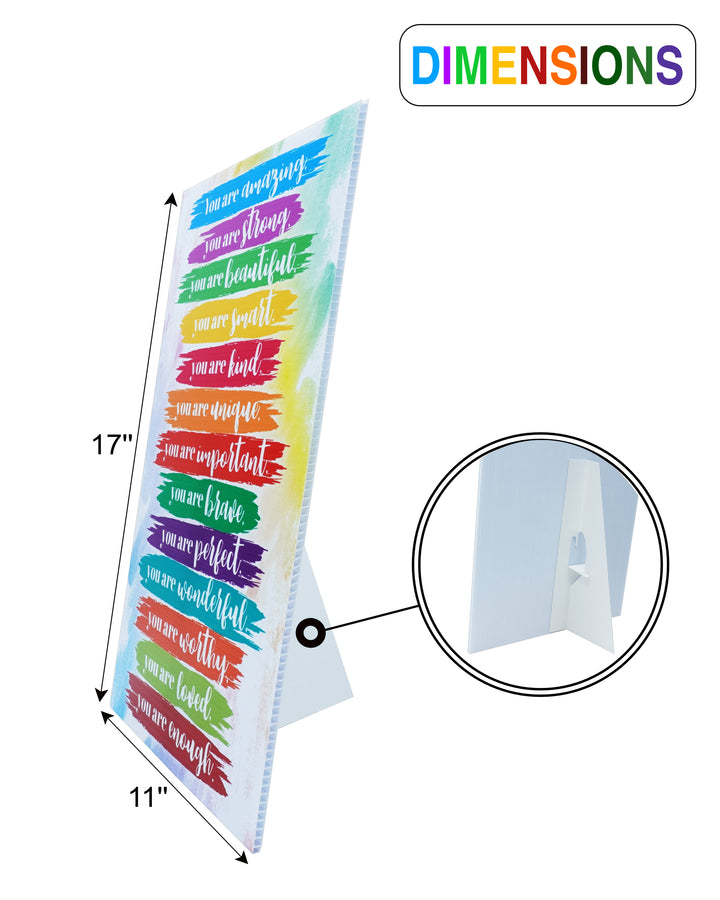 You Are Amazing Inspirational Wall Art Sign - wall art size comparison by King Props