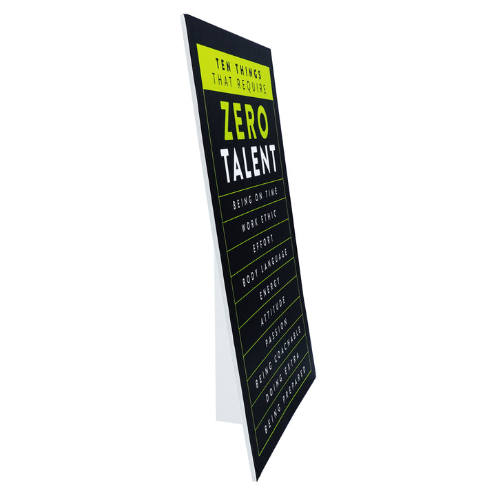 Green Motivational Wall Art – Hard Work Sign - wall art lifestyle shot by King Props