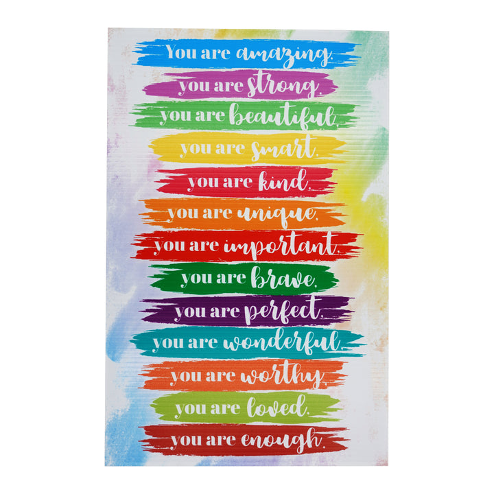 You Are Amazing Inspirational Wall Art Sign - framed canvas wall art display by King Props