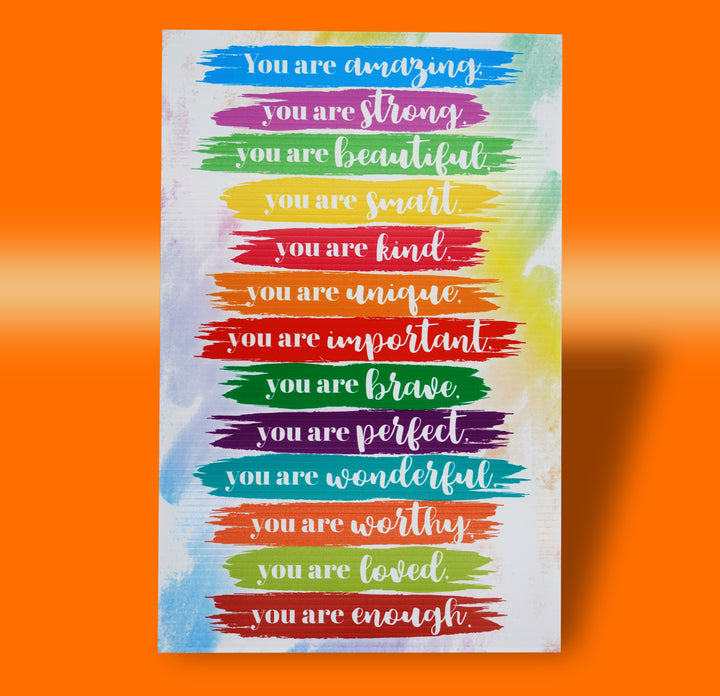 You Are Amazing Inspirational Wall Art Sign - wall art lifestyle shot by King Props