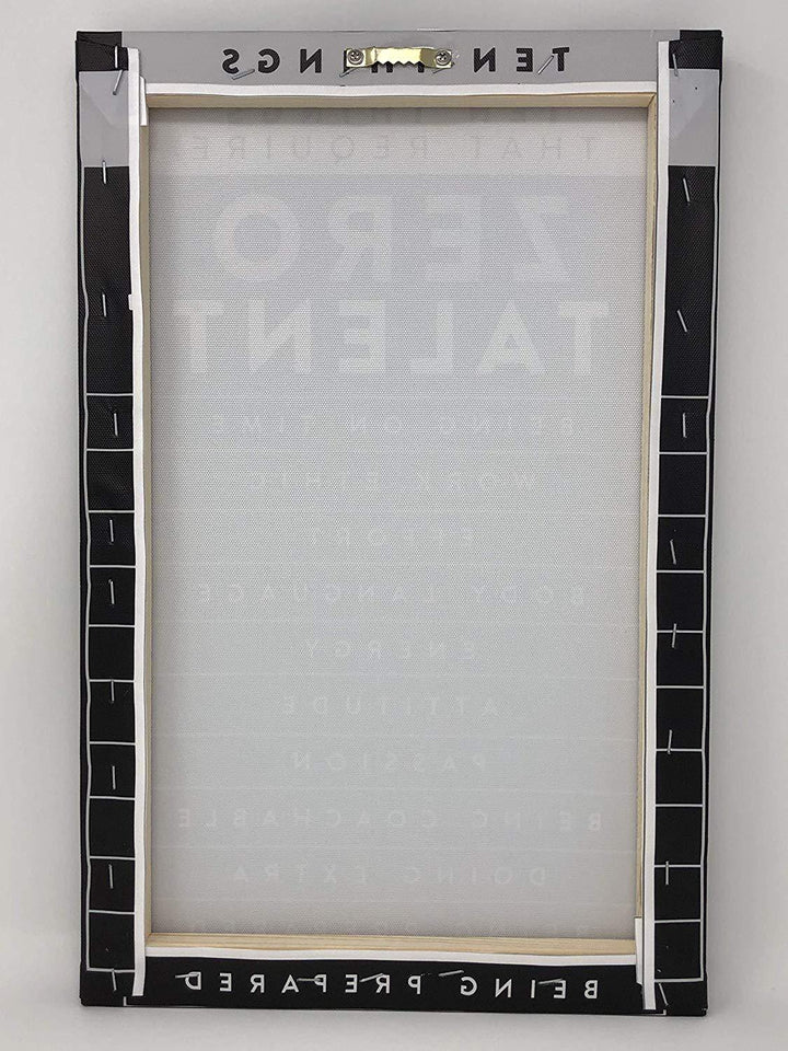 Zero Talent Motivational Wall Art – Canvas Print - wall art size comparison by King Props