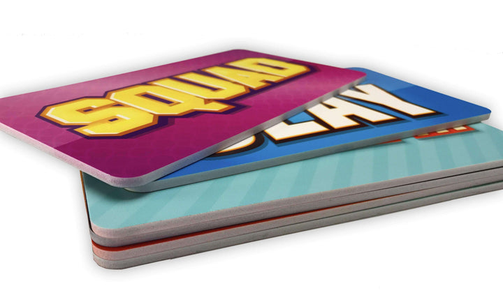 Funny Party Photo Booth Props – 6 PVC Signs - props packaging and contents by King Props