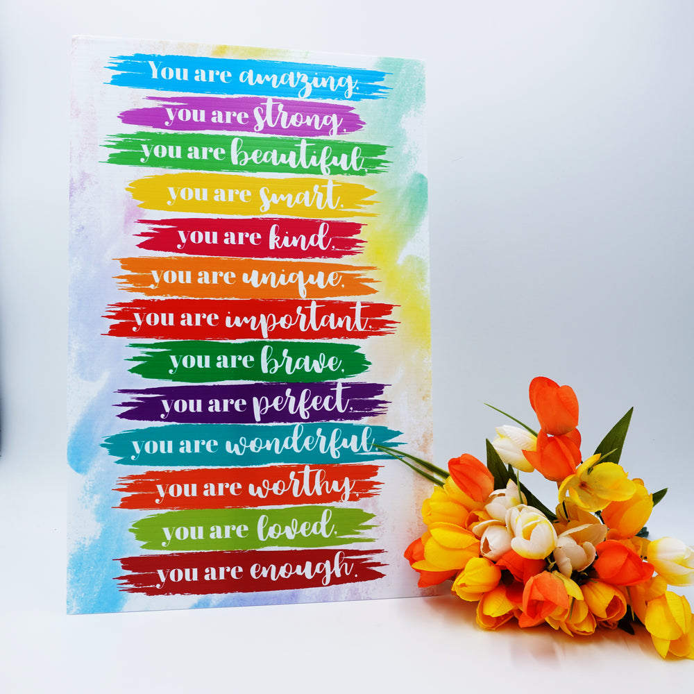 You Are Amazing Inspirational Wall Art Sign - wall art hanging in room by King Props