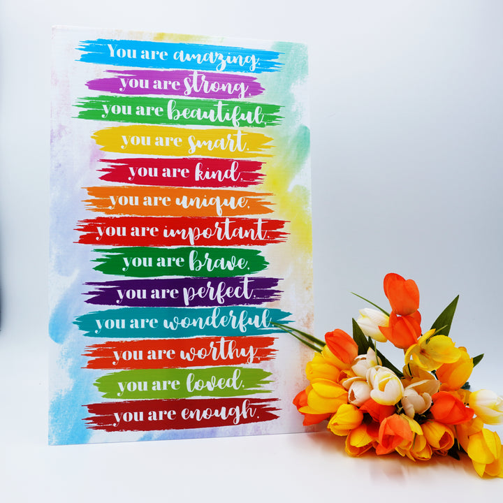 You Are Amazing Inspirational Wall Art Sign - wall art hanging in room by King Props
