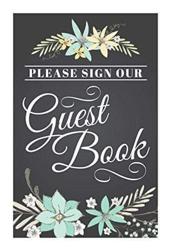 Please Sign Our Guest Book Wedding Sign - close-up of wedding sign text by King Props