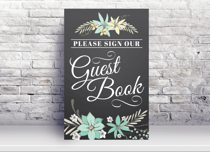 Please Sign Our Guest Book Wedding Sign - wedding sign display at venue by King Props