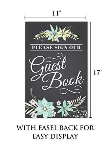 Guest Book Signage with Easel Back