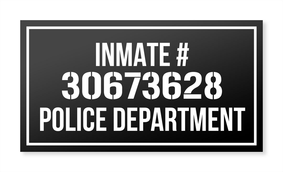 Photo Booth Prop Signs for Jail Inmate 