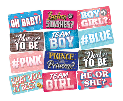 Gender Reveal Prop Set